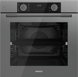 Wiggo WO-BFA610(G) - Inbouw heteluchtoven - 73L - Airfryer functie - Hetelucht - Soft Close deur - Telescooprails - Energieklasse A - Grijs - 5 jaar garantie — thumbnail 1