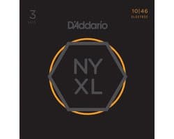 D'Addario NYXL1046-3P Elektrische Gitaarsnaren (10-46) 3-Pack