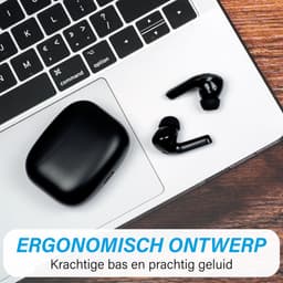 Nubex® Draadloze Oordopjes - Bluetooth Oordopjes 5.3 - 30 Uur Afspeeltijd - Oortjes draadloos - Touch Bediening - Zwart — thumbnail 3
