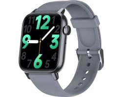 SAMTECH Smartwatch - Heren & Dames – horloge – met HD Touchscreen - Stappenteller, Calorie Teller, Slaap meter – Grijs