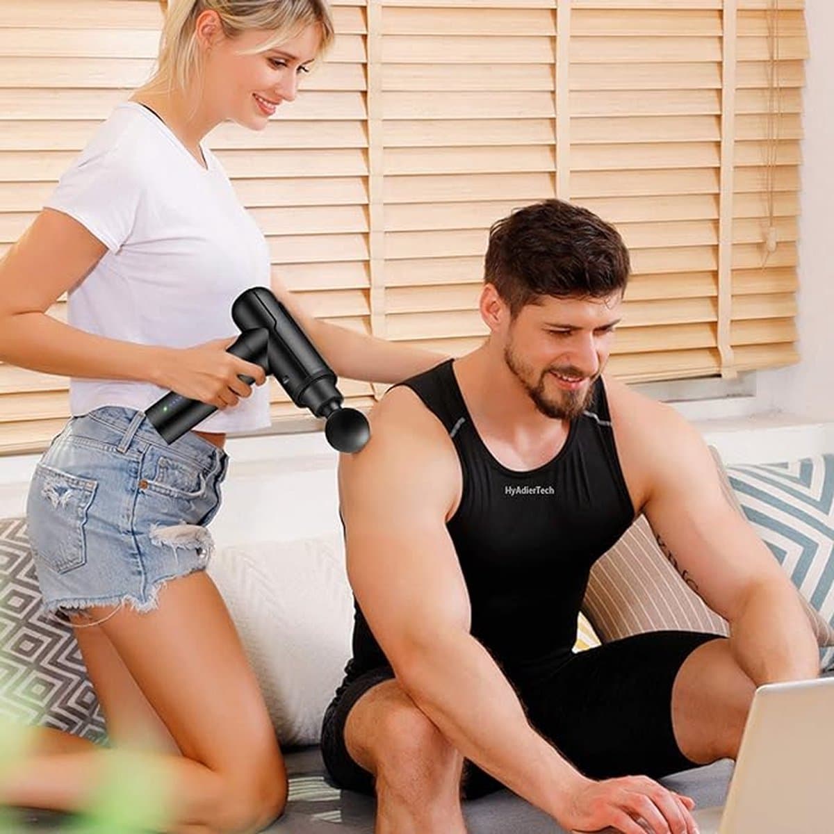 Massagepistool Spiermassage Apparaat - Diep Massageapparaat met 6 Snelheden, Elektrisch Handmassage-Apparaat voor Fascia, Inclusief LED-Laadindicator — afbeelding 1