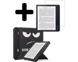 Hoes Geschikt voor Kobo Sage - E-reader Bescherm Hoesje Case Sleep Cover Trifold Met Screenprotector - Hoes Geschikt voor Kobo Sage Hoesje - Don't Touch Me
