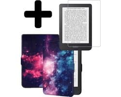 Hoes Geschikt voor Kobo Clara HD - E-reader Bescherm Hoesje Case Sleep Cover Met Screenprotector - Hoes Geschikt voor Kobo Clara HD Hoesje - Galaxy