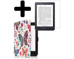 Hoes Geschikt voor Kobo Nia - E-reader Bescherm Hoesje Case Sleep Cover Met Screenprotector - Hoes Geschikt voor Kobo Nia Hoesje - Vlinders