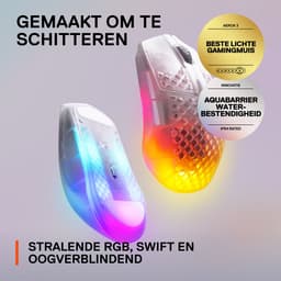 Steelseries Aerox 3 Wireless Ghost (2022 Edition) - Draadloze Gaming Muis - Ghost/Doorzichtig — thumbnail 4
