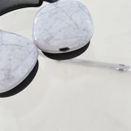 MY PROTECT - Siliconen Marmer Cover Case geschikt voor Airpods Max - Wit — thumbnail 3