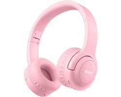 WiseQ HERO Kinderkoptelefoon – Roze Draadloze Koptelefoon Kind Meisje – vanaf 3 jaar met geluidsdemping – 38u Bluetooth – Roze