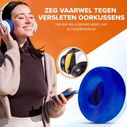 Oorkussens geschikt voor Beats By Dr. Dre Solo 2.0/3.0 wireless - Koptelefoon oorkussens voor Beats Solo blauw — thumbnail 4