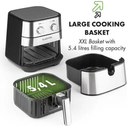 AeroVital heteluchtfriteuse 1700W 5,4 liter timer rvs zilver — thumbnail 5