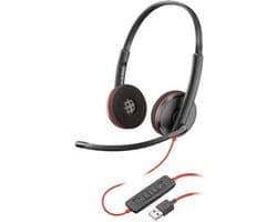 Poly Blackwire C3220 - Koptelefoon USB-A - Zwart, Rood