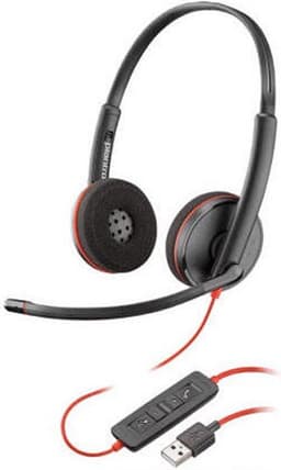 Poly Blackwire C3220 - Koptelefoon USB-A - Zwart, Rood — thumbnail 1