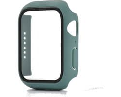 Hoesje geschikt voor Apple Watch 40MM - Hardcase - Screenprotector - Kunststof - Zeeblauw