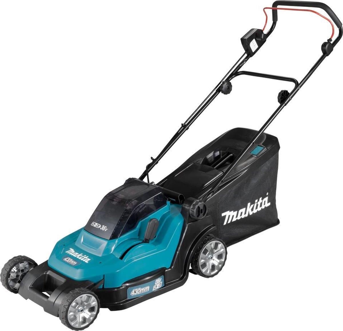Makita grasmaaier - DLM432CT2 - 2x18 V - 43 cm - incl. 5,0 Ah accu (2 st) en duolader — afbeelding 1