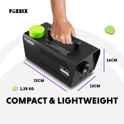 Party Rookmachine - 500 Watt - Fuzzix F503L - Rook machine met ingebouwde RGB Leds - 2 Liter rookvloeistof — thumbnail 5