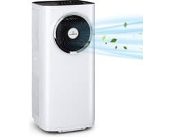 Klarstein mobiele airconditioner, 5-in-1 airconditioner, ventilator, luchtontvochtiger, luchtreiniger & nachtmodus, app-bediening, vlakke airconditioner met luchtafvoerslang, airconditioner, 11.500 BTU, wit