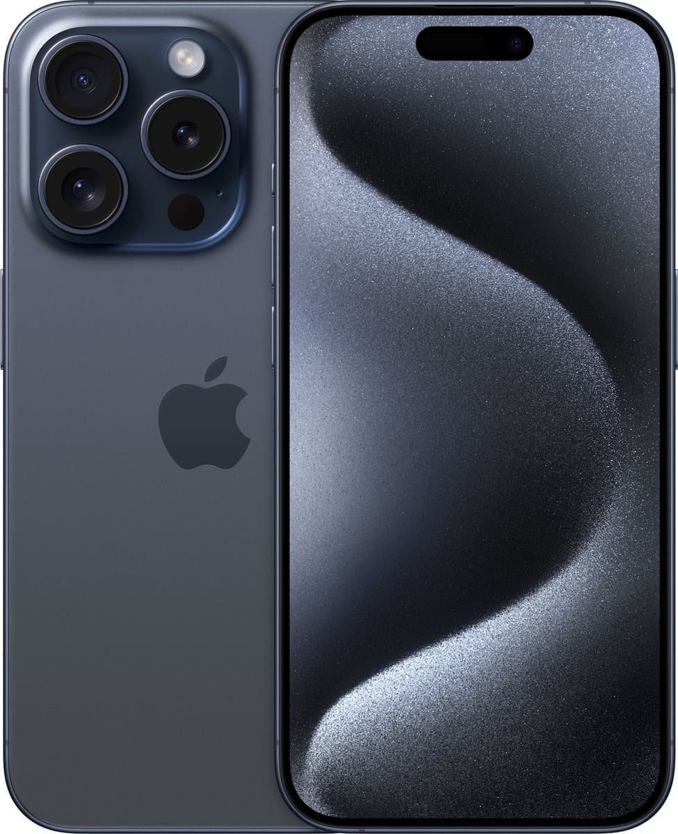 Apple iPhone 15 Pro - 128GB - Blauw Titanium — afbeelding 1