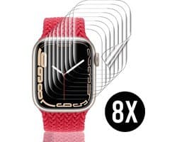Screenprotectors geschikt voor Apple Watch Serie 7 / 8 - 41 mm Screen Protector - Podec - 8 Stuks