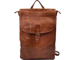 Bear Design Rox Leren Laptop Rugzak 15" - Leren Rugtas 12 Liter - Cognac