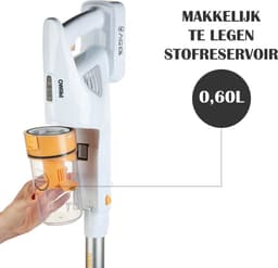 PRIMO PR500SV Steelstofzuiger Draadloos 3-in-1 - Stofzuiger Zonder Zak - Kruimelzuiger - HEPA Filter - Wit/Peach — thumbnail 4