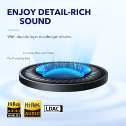 Soundcore Space Q45 koptelefoon met actieve ruisonderdrukking, tot wel 98% minder ruis, 50 u speeltijd, appbediening, LDAC Hi-Res Wireless Audio, comfortabel, duidelijk bellen, Bluetooth 5.3 — thumbnail 4