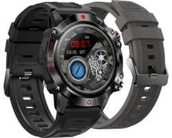 Smartwatch - Grijs - Smartwatch Heren & Dames - HD Touchscreen - Horloge - Stappenteller - Bloeddrukmeter - Saturatiemeter