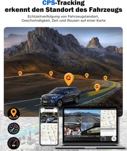4-kanaals dashcam voor auto met 360 graden front- en achtercamera, links en rechts, binnencamera voor auto's, GPS en 5G-band wifi, nachtzicht, WDR, 24-uurs parkeermodus, 128GB-kaart inbegrepen — thumbnail 3