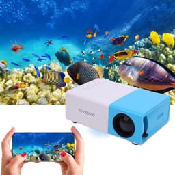 1080p Projector, 200 Lm Helderheid Small Travel Projector, 5V/2A Voeding, voor Thuistertainment, Vergaderingen en Gaming (EU-stekker) — thumbnail 4