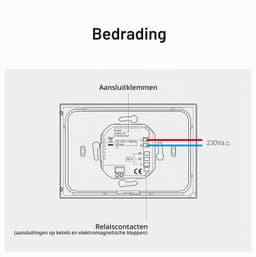 SXG8002 Smarther2 Intelligente wifi-thermostaat met, inbouwthermostaat, programmeerbaar, aan-/uit-bediening, ook met app, en, weergave van de luchtvochtigheid, zwart — thumbnail 5