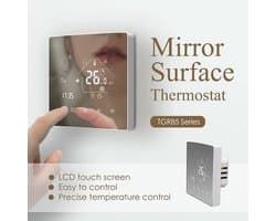 WIFI Verwarmingsthermostaat, Slimme Thermostaat Touchscreen Verwarmingsthermostaat Kamerthermostaat Intelligente voor Gasboiler Vloerverwarming Compatibel Google