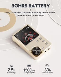 Lossless MP3 Speler Goud - 1500 mAh Batterij - 2.0 Inch Display - Metaal Behuizing - Voor Muziek Luisteren — thumbnail 4