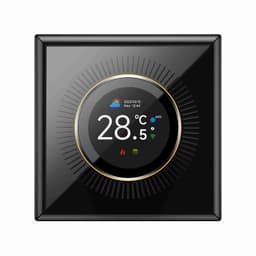 Intelligente thermostaat, wifi-temperatuurregelaar met 1,35 inch display voor thuis, 7 sfeerverlichting, compatibel met water/vloerverwarming/gasboiler — thumbnail 1