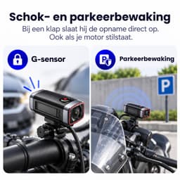 AKEEYO 710 Lite - Dashcam voor Motor en Fiets - 2K - IP66 Waterdicht - Wifi met App - 1800mAh Accu tot 7,5 Uur - Parkeerbewaking - Inclusief 64GB SD-kaart — thumbnail 4