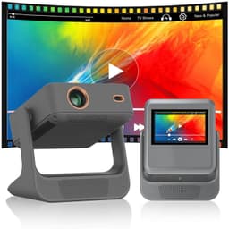 Beamer Smart Met Touchscreen - 1100 ANSI Lumen - Native 1080p Full HD - Grijs - Voor Thuisbioscoop En Outdoor — thumbnail 1
