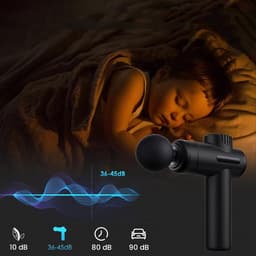 32 Snelheidsniveaus En LCD-Touchscreen – Massagepistool Met 8 Opzetstukken – Oplaadbaar En Draagbaar – 1200 mAh En 30W Diepe Weefselpercussie – Voor Spierherstel En Pijnverlichting – Zwart — thumbnail 3