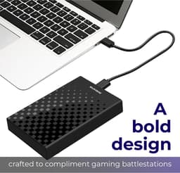 Externe harde schijf - Draagbare opslag - Snelle data back-up - Plug en play - 500 GB - Zwart — thumbnail 4