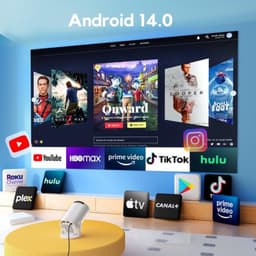 Mini Beamer 1280 x 720 HDMI - 720P Resolutie - DLP - Android 11 Systeem - Compact Formaat - Thuisbioscoop Projector — thumbnail 5
