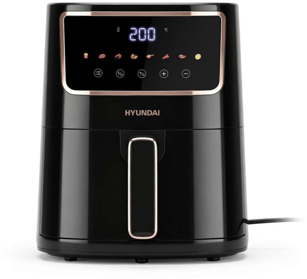 Hyundai Electronics - Digitale airfryer met Kleurendisplay - 4.2 Liter - Zwart Rosegoud — afbeelding 1