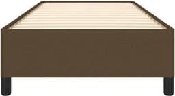 Bedframe zonder matras 90x200 cm stof donkerbruin stevig lattenbodem slaapkamer onderstel met ondersteunende poten ademend duurzaam eenvoudig monteren — thumbnail 4