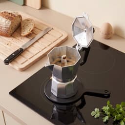 Cookinglife Percolator 2-3 Kopjes - Moka Pot - Aluminium - Grijs/Zwart - Authentieke Espresso - 150 ml — thumbnail 3