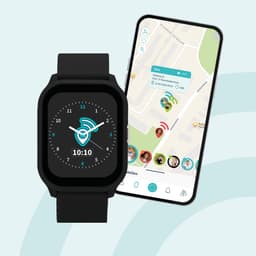 One2track Connect YOU Zwart | GPS horloge voor kinderen | Videobel in HD, voeg vriendjes toe en zie altijd waar je kind is met de leukste smartwatch voor kinderen — thumbnail 1
