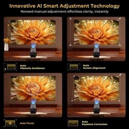 Beamer 1000 ANSI Lumen - Native 1080P Resolutie - 120W Vermogen - LCD Scherm - Android 14 Systeem - Home Theater Projector — thumbnail 4