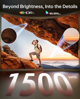 Beamer 1500 ANSI Lumen - Full HD 1080p Resolutie - 75 Watt Vermogen - LCD - Kleur - Home Theater Projector — thumbnail 5