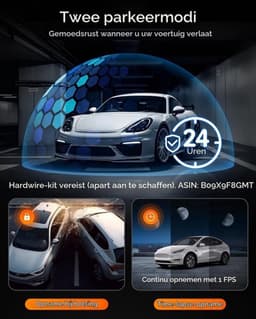 Dashcam 3-Kanaals - 4K Voorkant 1080P Binnen En Achter - 3 Inch LCD - USB Aansluiting - Zwart - Auto Beveiliging — thumbnail 4