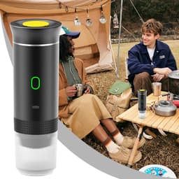 Draagbaar Koffiezetapparaat - Mini Koffiemachine - Capsule Koffiezetter - 15 Bar - 60 Sec Extractie - Warm & Koud Zetten - USB-C Oplaadbaar - Kleine Espressomachine - Voor Thuis & Kantoor & Kamperen & Reis — thumbnail 4