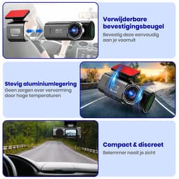 Digisand Dashcam Voor Auto - 128G 4K 2160P Ultra HD - Voor & Achter ultracompacte autocamera- Wifi & GPS - HD Nachtzicht - G-Sensor - Met Parkeerbewaking - Met App — thumbnail 5