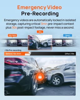 Dashcam Auto - 4K UHD + 1080P - Dual Car Camera - GPS en WiFi - Voor Auto's — thumbnail 3