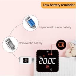 Slimme Radiatorthermostaat - Thermostaatkraan Verwarming - Energie Besparen - Raamopeningsdetectie - M30x15mm - Wit — thumbnail 3