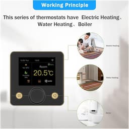 Slimme Thermostaat - Vloerverwarming Regelaar - Comfort Verhogend - App Afstandsbediening - 3A - Wit — thumbnail 3