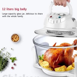 Heteluchtoven - Keukenapparaat - Gezond Koken - Vetarm Frituren - 12 Liter - Wit — thumbnail 3
