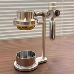 Draagbaar Koffiezetapparaat - Espresso Machine - Thuis Koffie Zetten - Pneumatische Extractie - Met Manometer - Zilver — thumbnail 3